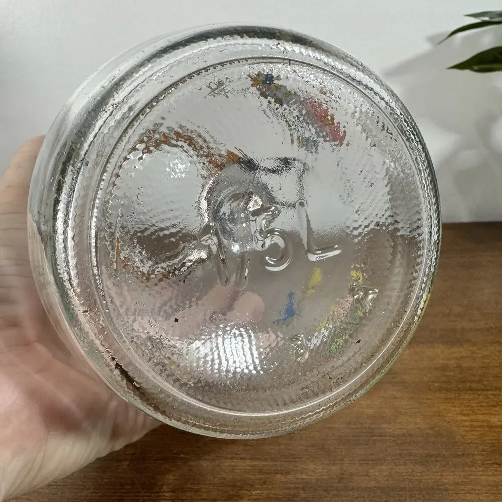 Vintage ARC France Glass Heartland Canister w/ Wire Hinged Lid Cottagecore 1.5 L